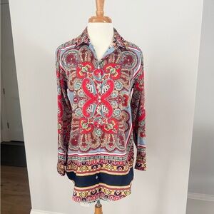 Zara Multicolor Patterned Blouse